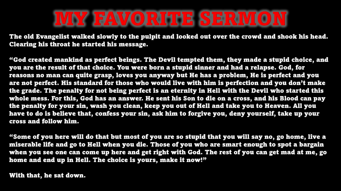 MY FAVORITE SERMON